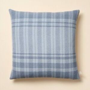 NEW Hearth & Hand Blue Plaid 18” Pillow